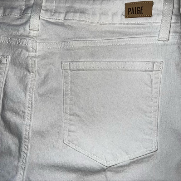 Paige Optic White Verdugo Crop Raw Hem Jeans Sz 32 - Picture 13 of 15